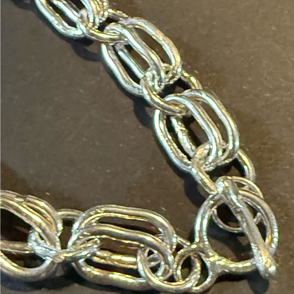 925 Sterling Silver Solid Chunky Chain Bracelet - image 5